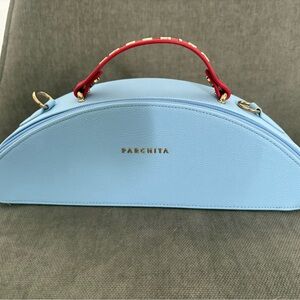 Light Blue Structured Handbag
